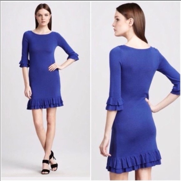 Lilly Pulitzer wool Helena sweater dress royal blue medium - Picture 2 of 16